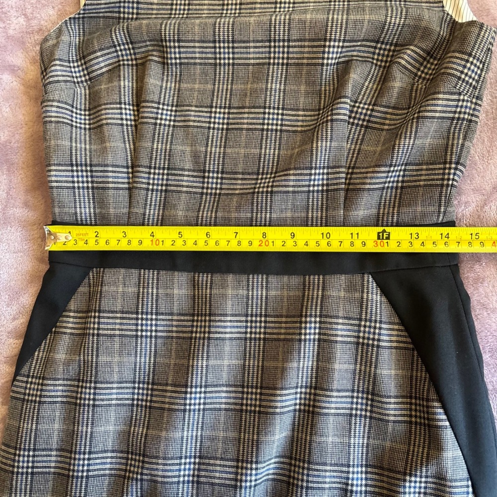 Brooks Brothers Red Fleece Plaid Sheath Dress Grey Blue Black 4 NEW - Picture 7 of 9